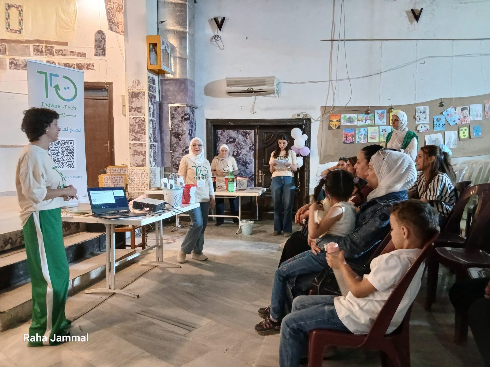 Awareness session on waste sorting and recycling at the Cultural Centre in Jaramana